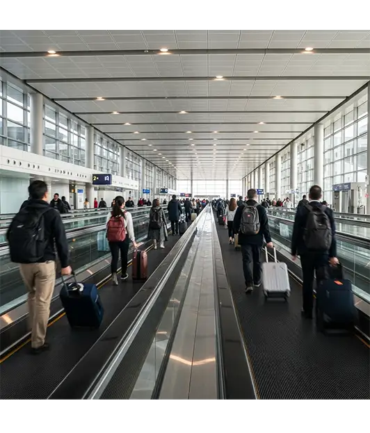 Moving Walkway Travelator for Airports, Metro & Retail