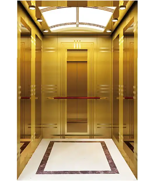 Titanium gold mirror stainless Passenger Elevator