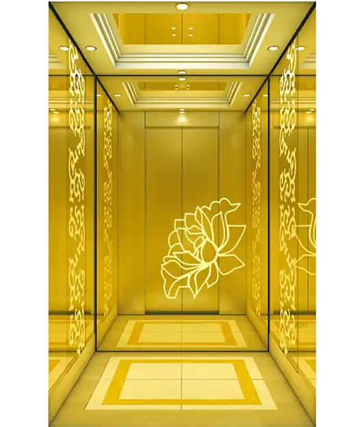 Titanium gold mirror stainless steel Passenger Elevator