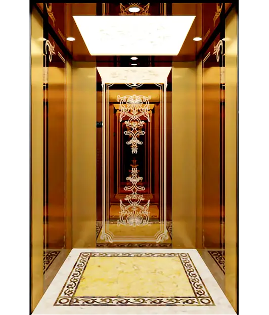A Rose Gold Passenger Elevator.